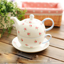 Haonai wholesale elegant ceramic tea pot custom milk pot milk cup set sugar pot set with custom design